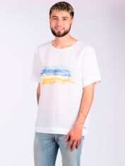 Акція на Футболка бавовняна довга чоловіча Edelvika 112-22/09 S Біла від Rozetka