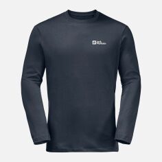 Акція на Лонгслів чоловічий Jack Wolfskin Essential Longsleeve M 1808821-1010 2XL Темно-синій від Rozetka