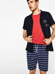 Акція на Шорти Zara XAZ134764SUOA M Сині з білим від Rozetka