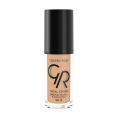 Акція на Тональний крем-коректор для обличчя Golden Rose Total Cover 2in1 Foundation & Concealer SPF 15, 04 Beige, 30 мл від Eva