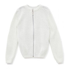 Акція на Кофта для девочки Блеск с люрексом Art Knit молочный 98-104 від Podushka