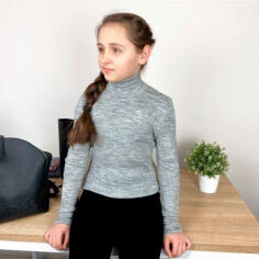 Акция на Гольф для девочки Art Knit серый 152 от Podushka