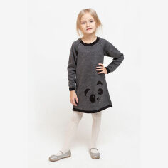 Акція на Платье-туника для девочки Art Knit Панда серая 98-104 від Podushka