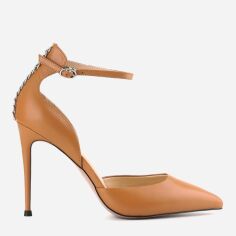 Акція на Жіночі туфлі зі шкіри Le'BERDES 00000014427 38 24.5 см Коричневі від Rozetka