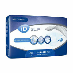 Акция на Підгузки для дорослих ID Slip Plus, розмір L (115-155 см), 30 шт от Eva