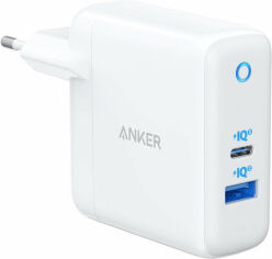 Акція на Anker Wall Charger PowerPort Usb 45W+USB-C 15W White (A2322G21) від Y.UA
