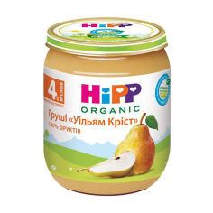 Акція на Дитяче фруктове пюре HiPP Organic Груші Уільям Кріст, з 4 місяців, 125 г від Eva