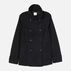 Акція на Пальто осіннє коротке жіноче H&M 0755360_чорн 40 Чорне (LD2000000863498_KAY2000000863498) від Rozetka