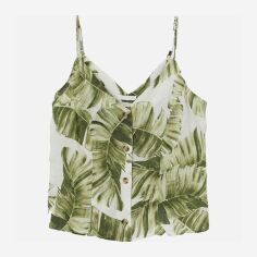 Акція на Топ жіночий H&M XAZ231716ZXVE XS Білий із зеленим від Rozetka
