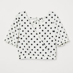 Акція на Топ жіночий H&M XAZ192786RNEA 38 Білий з чорним від Rozetka