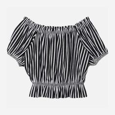 Акція на Топ жіночий H&M XAZ237255YBZY XL Чорний з білим від Rozetka