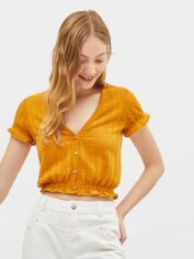 Акція на Топ жіночий Bershka XAZ237718NGOD M Гірчичний від Rozetka
