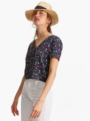 Акція на Топ жіночий Stradivarius XAZ132569MFVI M Темно-синій від Rozetka