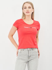 Акція на Футболка жіноча Tommy Hilfiger 10616.3 L Червона від Rozetka