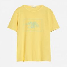 Акція на Футболка Zara XAZ281554GJCQ S Жовта від Rozetka