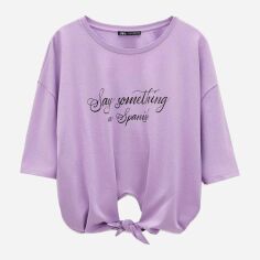 Акція на Футболка Zara XAZ281324KYRK M Бузкова від Rozetka