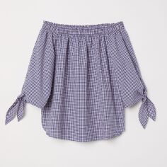 Акція на Блузка жіноча H&M XAZ173108EOWV 32 Синій з рожевим від Rozetka