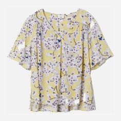 Акція на Блузка жіноча H&M XAZ139946NOCQ 34 Жовта з різнокольоровим від Rozetka