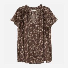 Акція на Блузка жіноча H&M XAZ178307CBWH 40 Коричнева від Rozetka