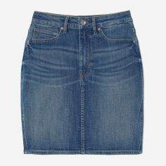 Акция на Спідниця джинсова міні літня пряма жіноча H&M XAZ163376ITKB 36 Синя от Rozetka
