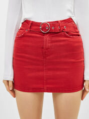 Акция на Спідниця джинсова міні літня жіноча Bershka XAZ219121YFXE 32 Червона от Rozetka