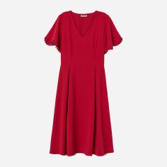 Акція на Плаття коротке жіноче H&M XAZ182193QYCY 40 Темно-червоне від Rozetka