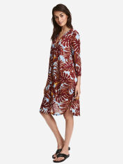 Акція на Сукня-сорочка міді літня жіноча H&M XAZ228031GQEL XS Бордова з різнокольоровим від Rozetka