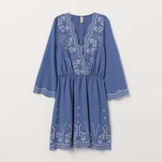 Акция на Плаття H&M XAZ167455CNMO 34 Синє з білим от Rozetka