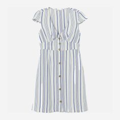 Акція на Плаття-сорочка коротке літнє жіноче H&M XAZ170044EKPU 38 Біле з синім від Rozetka