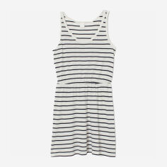 Акція на Сукня коротка літня жіноча H&M XAZ247165WWLO M Біла з чорним від Rozetka