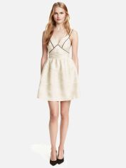 Акція на Сукня коротка літня жіноча H&M XAZ048191UZLF 44 Біла з чорним від Rozetka