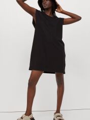 Акція на Плаття-футболка коротке літнє жіноче H&M XAZ322441MHZG XL Чорне від Rozetka