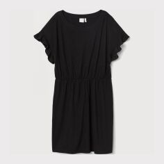 Акція на Сукня-футболка міді осіння жіноча H&M XAZ163758UFXB S Чорна від Rozetka