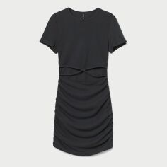 Акція на Плаття-футболка коротке жіноче H&M XAZ325411RJGI M Чорне від Rozetka