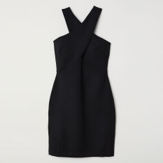 Акція на Сукня коротка літня жіноча H&M XAZ097890WLAP 40 Чорна від Rozetka