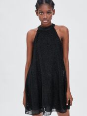Акція на Плаття коротке літнє жіноче Zara XAZ184284JWHJ XXL Чорне із золотистим від Rozetka