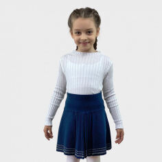 Акція на Юбка детская Герда с люрексом Art Knit синий 140-146 від Podushka