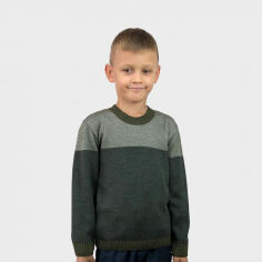 Акція на Джемпер для мальчика Трио Art Knit хаки 140-146 від Podushka