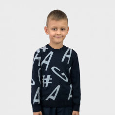 Акція на Джемпер для мальчика GA Art Knit синий 128-134 від Podushka