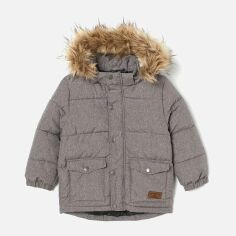Акція на Дитяча демісезонна довга куртка для хлопчика H&M 608-8459412 98 см Сірий/Меланж від Rozetka