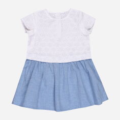 Акція на Дитяче літнє плаття для дівчинки H&M 1540120 68 см Біло-синє від Rozetka