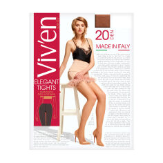 Акция на Колготки жіночі Viv'en petty Elegant Tights без шортиків, 20 DEN, чорні, розмір 5 от Eva