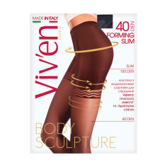 Акція на Колготки жіночі Viv'en petty Forming Slim Body Sculpture з моделюючими шортиками, 40 DEN, бронз, розмір 3 від Eva