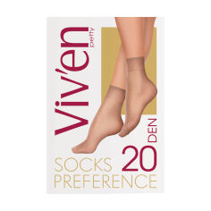Акція на Шкарпетки жіночі Viv'en petty Preference Socks, 20 DEN, бежеві, 2 пари від Eva