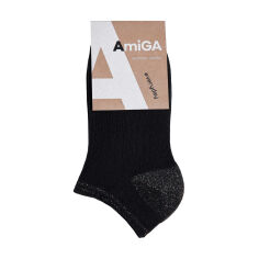Акція на Шкарпетки жіночі AmiGА укорочені, чорні, розмір 23-25 від Eva