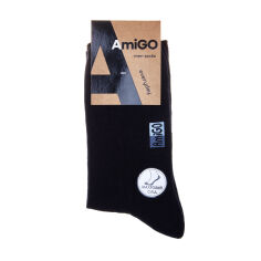 Акція на Шкарпетки чоловічі AmiGO класичні, махрові, чорні, розмір 25 від Eva