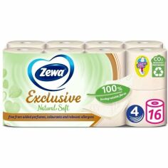 Акція на Туалетная бумага Zewa Exclusive Natural soft 16 шт від MOYO