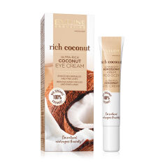 Акция на Крем для шкіри навколо очей Eveline Cosmetics Rich Coconut Eye Cream з кокосом, 20 мл от Eva