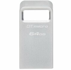 Акція на Накопитель Kingston 64GB USB 3.2 Gen1 DT Micro Metal (DTMC3G2/64GB) від MOYO