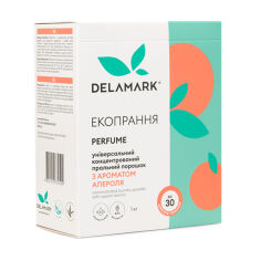 Акція на Універсальний концентрований пральний порошок Delamark Perfume з ароматом аперолю, 30 циклів прання,  1 кг від Eva